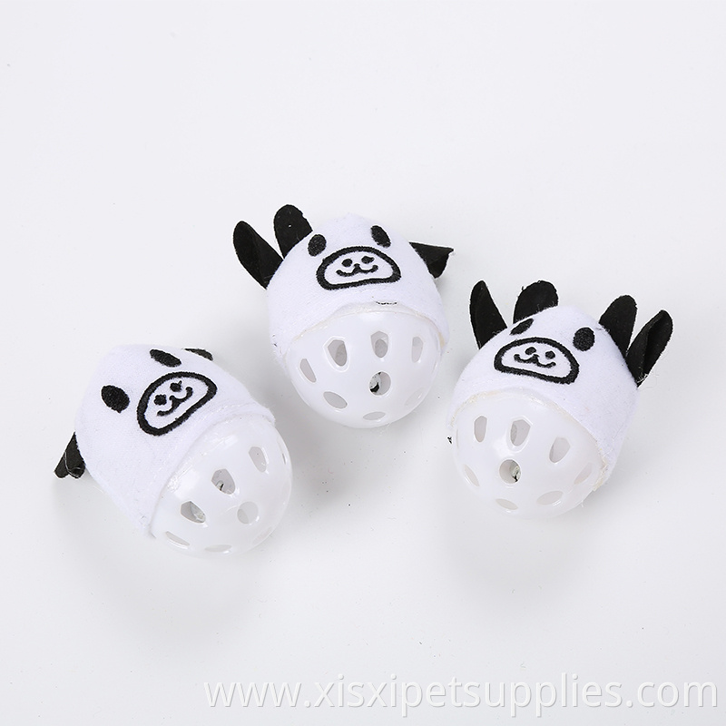 assorted cat ball embroidery plush head 18pcs per display tray toys set for cat
